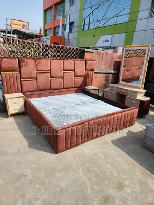 Unique 6by6 Bed Frame With Executive Mirror and Side Drawers