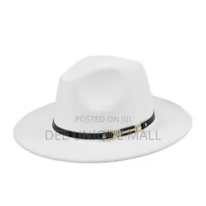 White Quality Fedora Wool Fashion Hat for Men and Women