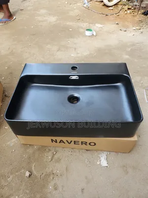60cm by 60cm Matt Black Wash Hand Basin