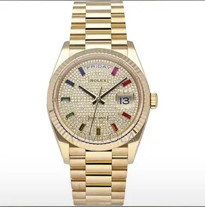 Rolex Day-Date Rainbow Ice Wristwatch