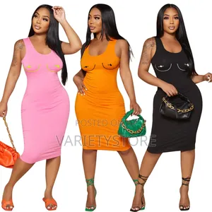 Women's Fashion Sleeveless Floral Print Dress