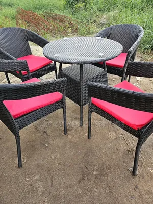 Outdoor Set of Table and Four Chairs