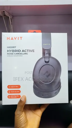 Havit H655bt Pro Anc Over Ear Noise Cancelling Wireless Blue