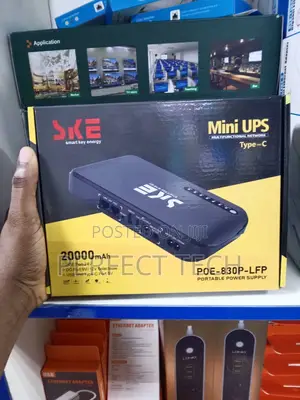 SKE 20,000mah Mini UPS Type-C Supply and POE LAN PORT