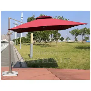 Red Patio Umbrella Outdoor Leisure Ways