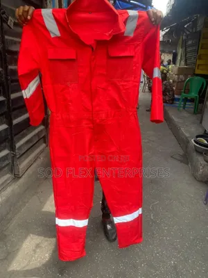Red Quality Safety Overall With Reflector