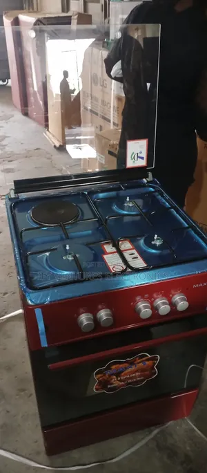 3+1 Maxi Gas Cooker, Red Color, 60*60cm
