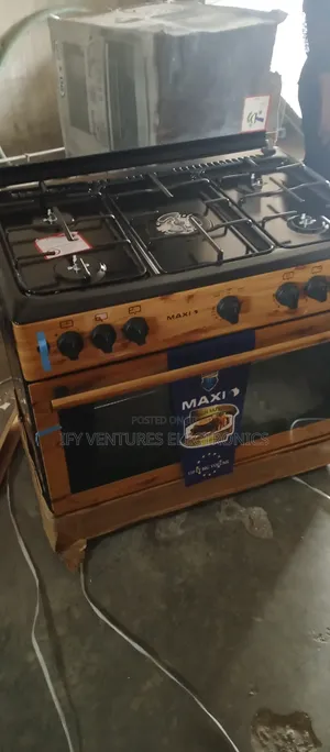 Maxi Gas Cooker 60*90cm 5 Burner Wooden Color