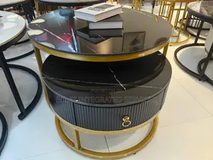 Black 2in 1 Center Table