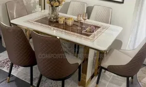 Marble Dining Table With Six Seaters