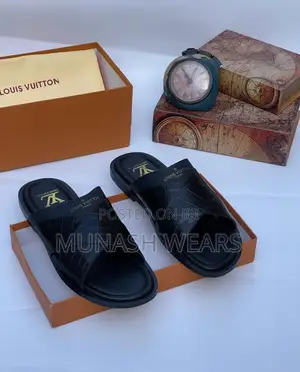 Louis Vuitton Leather Slipers