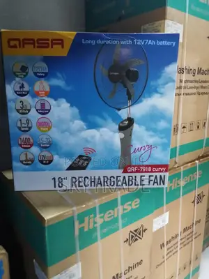 Durable Remote Control QASA 18inch Rechargeable Fan