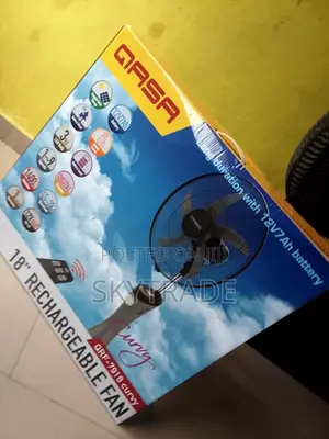 18inch Rechargeable QASA Standing Fan + Remote