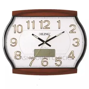 45x53cm White Dialed Luminous Ana-Digital Luxury Wall Clock