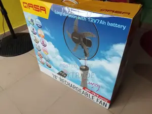 Newly Branded LED Bulb QASA 18" Rechargeable Fan