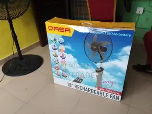 Gray Color QASA 18inch Rechargeable Remote Control Fan