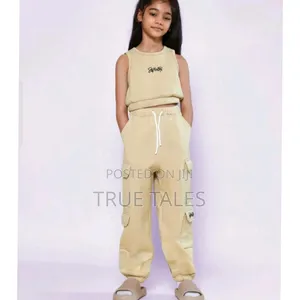 Unisex Top Cargo 6 Pockets Baggy Trousers Age 7to10 Years