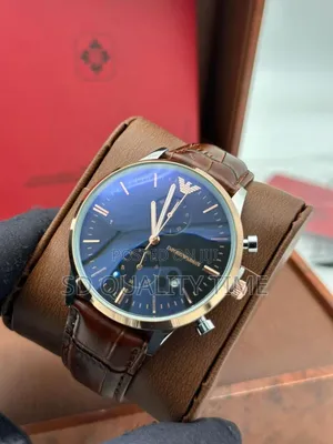 Emporio Armani Chronograph Leather Watch
