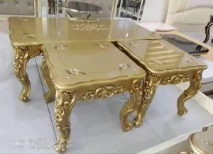 Royal Wooden Top Center Table With 2 Side Stools
