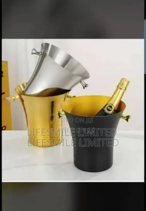Quality Stainless Wine Bucket, Gold, Silver and Black