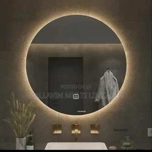 Home Bathroom Mirror LED Round Smart Vanity Makeup Mirrors