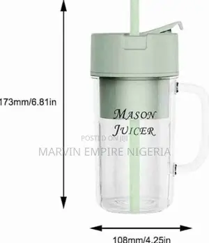Mason Cup Portable Juicer Blender Electric Smoothie Blender