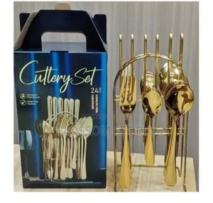 24 Pieces Gold Cutlery Set