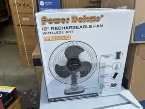 Power Delusie 12" Rechargeable Fan With LED Light