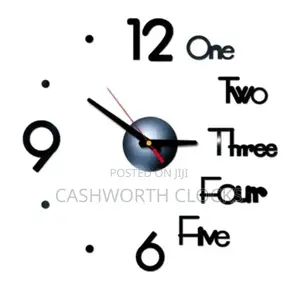 Black 3D DIY Sticker Luxury Wall Clock