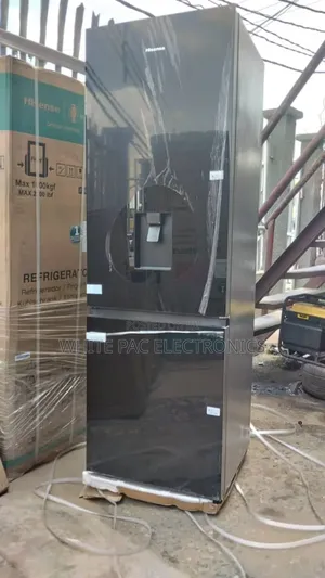New Hisense Fridge 350_litre Double Door Glass  > Dispenser