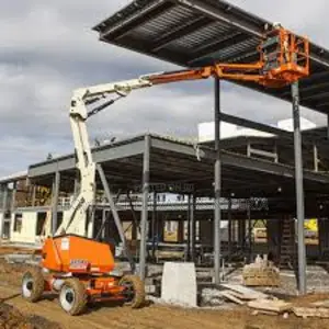 Articulating Boom Lift Used for Construction Warehouse