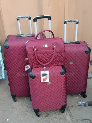 Set of 4 in 1 Padded Jumatech Red Travelling Luggage Boxes