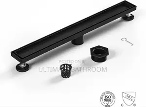 Matt Black Cut-in Tiles Floor Drain Available in Sizes