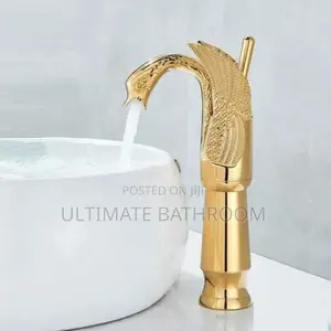 Gold Bird Design Long Basin Mixer Faucet
