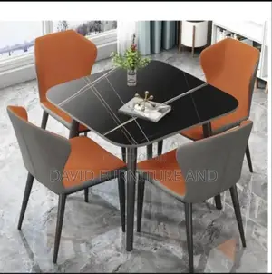 4 Seater Marble Dining Table and Chairs