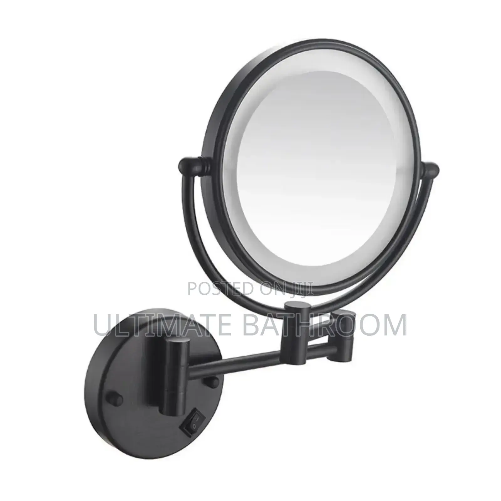 Black Frame Magnify Mirror With Light