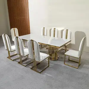 8 Seaters Marble Dining Table Set