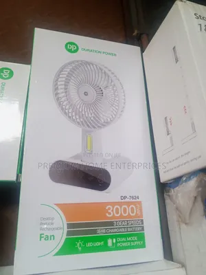 Dp Rechargeable Table Fan 3000mah DP-7624