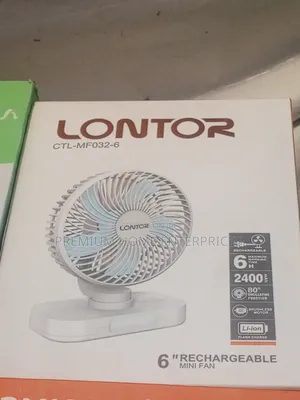 Lontor Rechargeable Table Fan 6 Inches MF032