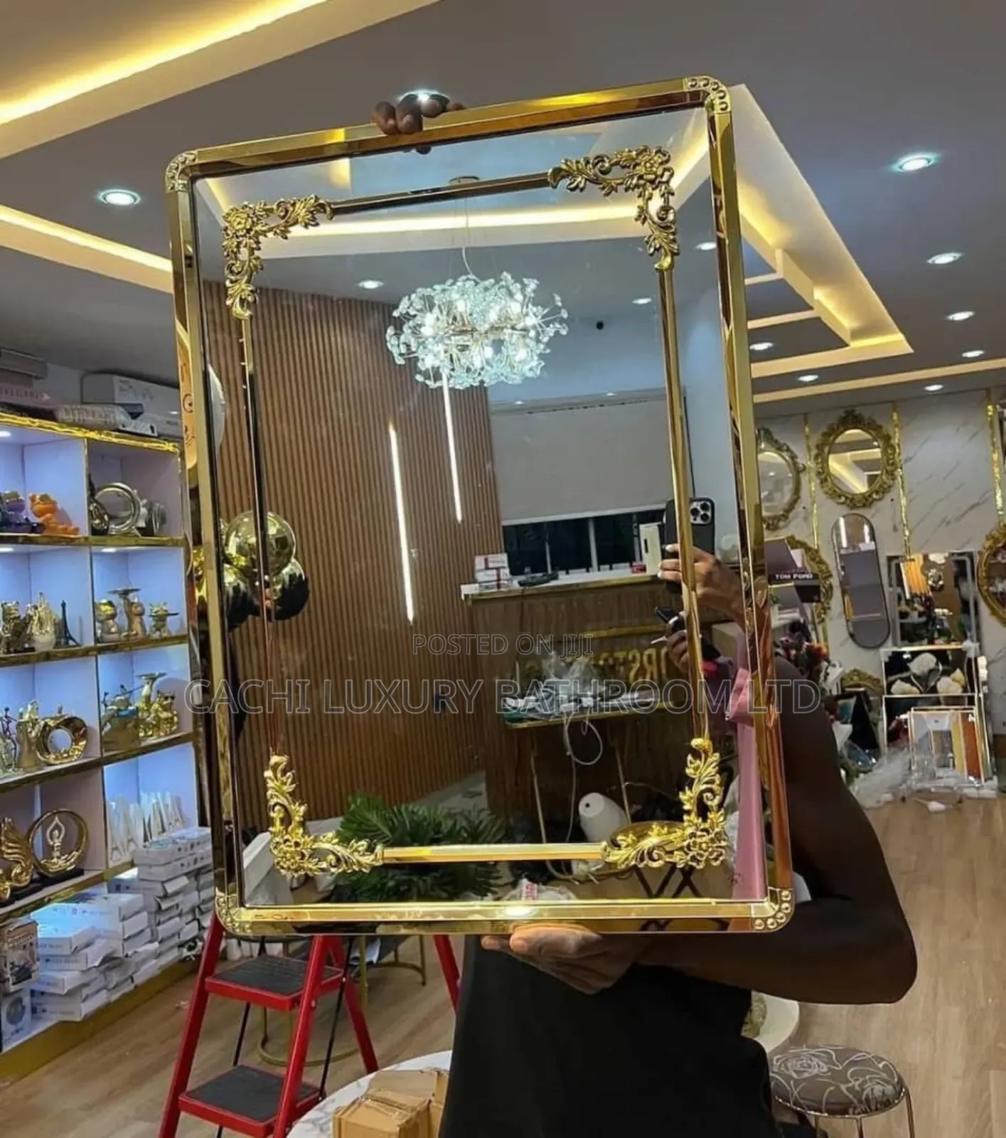 Executive Gold Frame Mirror
