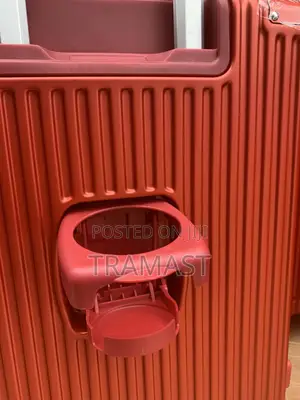 Red Color 3 Set Aluminum Travel Luggage