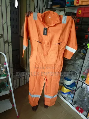 Orange Color Gown Overall With Reflective