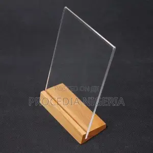 Menu/Payment Qr-Code Multipurpose Acrylic Wood-Based Signage