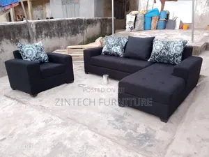 Professionally Made L-Shaped Sofa and a Single Seater