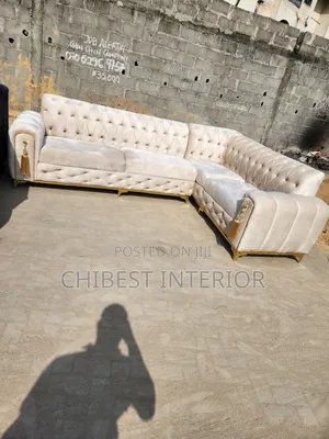 Advanced L-Shaped Upholstery Padded Couch