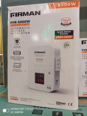 Firman 5000w Wall Mounted Stabilizer FVR 5kva.