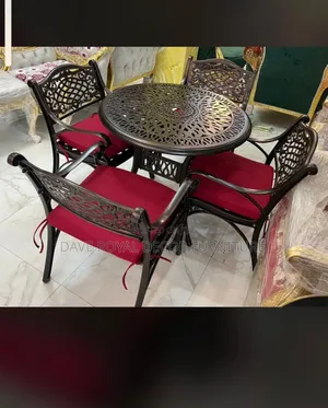 Quality Royal Metal Dining Table and Chairs