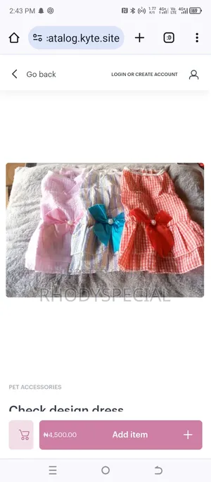 Pet Dress for Dogs and Cats