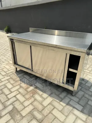 Stainless Steel Work Table With Cupboard