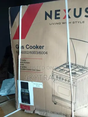 Nx - 6003 Powerful 4 Burner Gas Cooker ( Black)